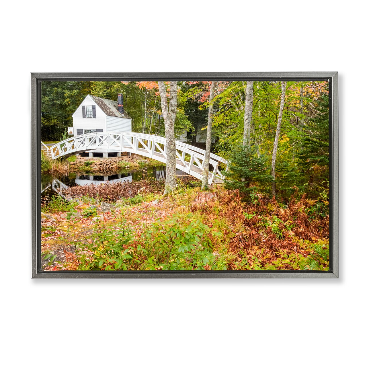 Stupell Industries Bar Harbor Town Bridge Floating Frame, design by Jon Evan